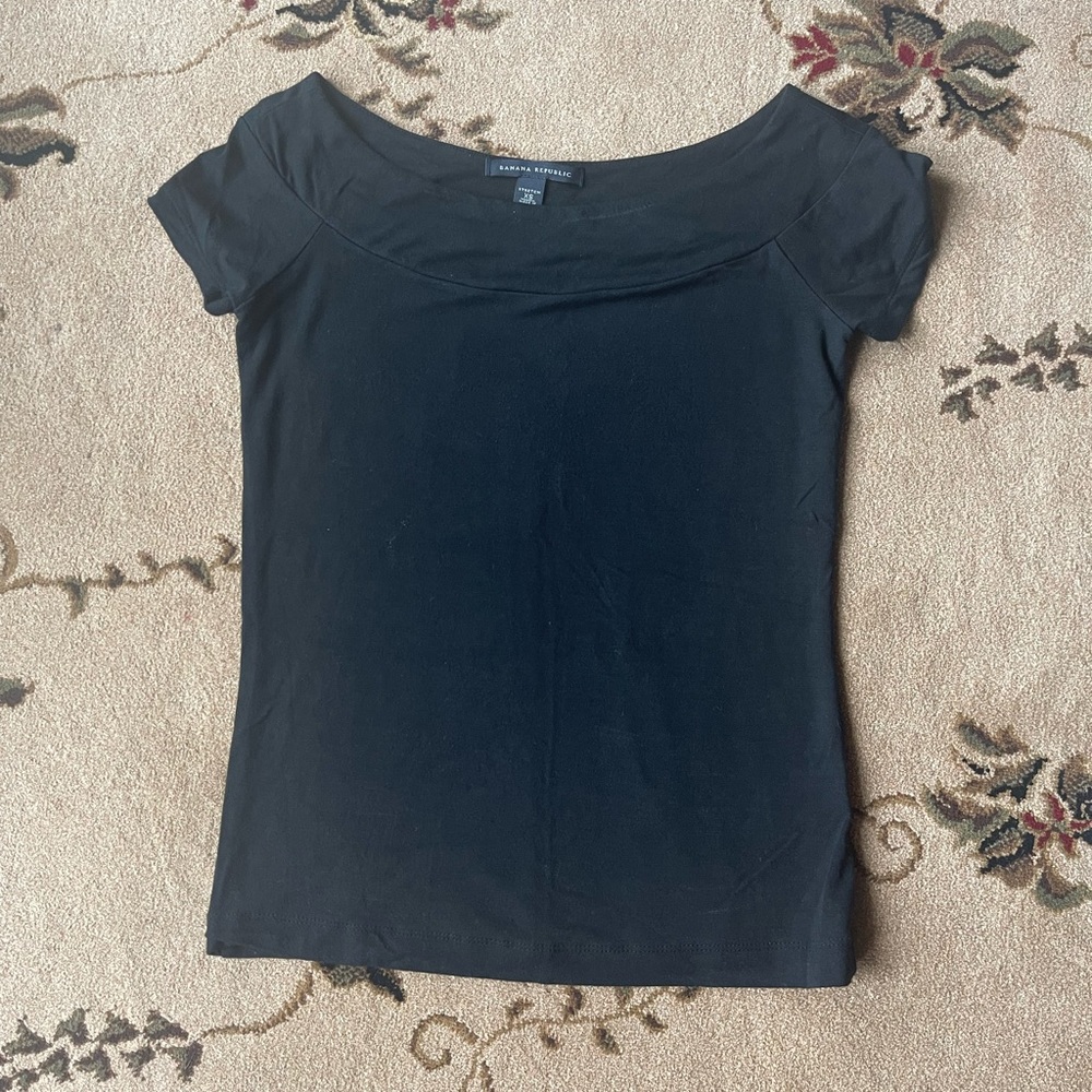 Banana republic boat neck CAP sleeved T